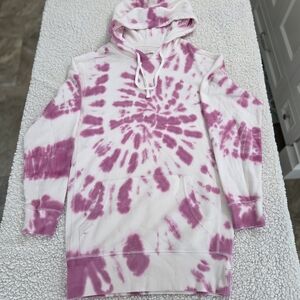 Spiritual Gangster Pink Tie-Dye‎ Hoodie Boho Hippie Women S